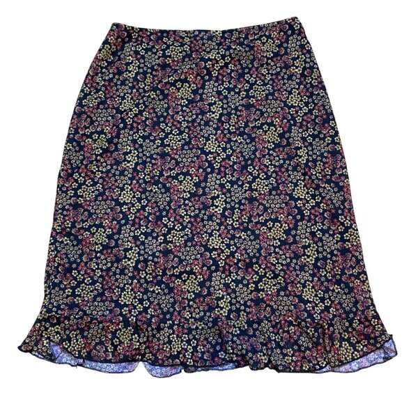 Y2K 90s No Boundaries Floral Mesh Stretchy Skirt 7/9 - Picture 2 of 7